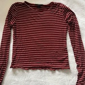 Forever 21 Full Sleeves Top With Stripes